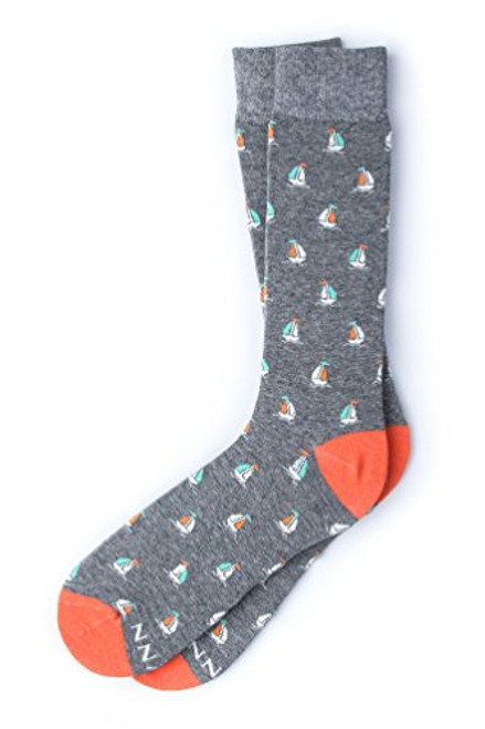 Ship Happens Nautical Sailboats Hipster Novelty Crew Carded Cotton Mens Socks -1 Pair- Ship Happens Nautical Sailboats Hipster Novelty Crew Carded Cotton Mens Socks -1 Pair-