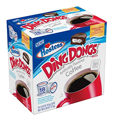 Hostess Brand Flavored Single Serve Coffee Cups -Ding Dongs-