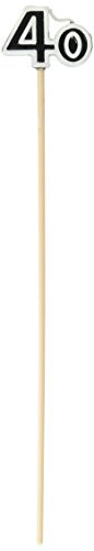 40th Celebration Candles on a Stick  Party Favor
