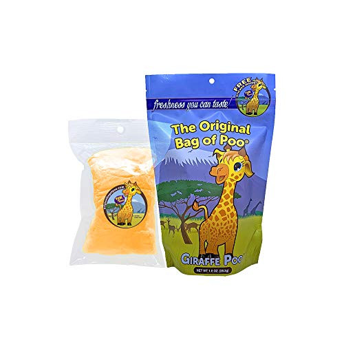 The Original Bag of Poo  Giraffe Poop -Orange Cotton Candy- for Novelty Poop Gag Gifts