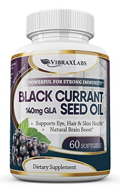 Black Currant Oil 1000 mg - Hexane Free Natural Anti Aging Antioxidant with High GLA Formula Supports Hair Skin Joint and Eye Health Softgel Sup Black Currant Oil 1000 mg - Hexane Free Natural Anti Aging Antioxidant with High GLA Formula Supports Hair Skin Joint and Eye Health Softgel Sup