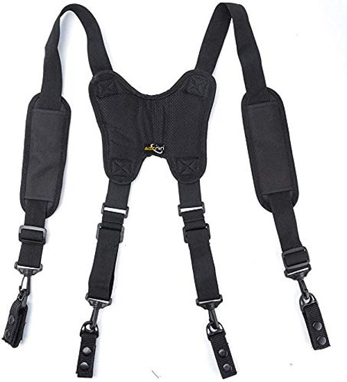 Nylon Police Duty Belt Suspenders - Duty Belt Harness Police Black Suspender Padded and Adjustable with 4 Suspenders Loop Attachment Nylon Police Duty Belt Suspenders - Duty Belt Harness Police Black Suspender Padded and Adjustable with 4 Suspenders Loop Attachment
