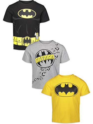 DC Comics Batman Toddler Boys Short-Sleeve 3 Pack T-Shirts 4T