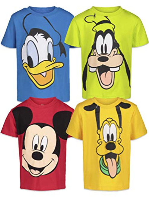 Disney Mickey Mouse Toddler Boys 4 Pack Short Sleeve T-Shirts 4T Disney Mickey Mouse Toddler Boys 4 Pack Short Sleeve T-Shirts 4T