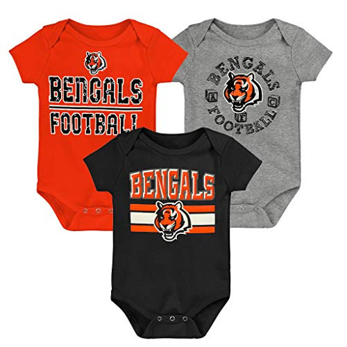 Outerstuff NFL Newborn Infants First and Ten 3 Piece Creeper Bodysuit Set -0-3 Months Cincinnati Bengals- Outerstuff NFL Newborn Infants First and Ten 3 Piece Creeper Bodysuit Set -0-3 Months Cincinnati Bengals-