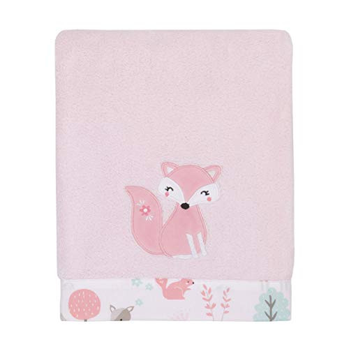 NoJo Sweet Forest Friends - Pink  Aqua  Grey and White Super Soft Appliqued Baby Blanket  Pink  Aqua  Grey  White -8442210- NoJo Sweet Forest Friends - Pink  Aqua  Grey and White Super Soft Appliqued Baby Blanket  Pink  Aqua  Grey  White -8442210-