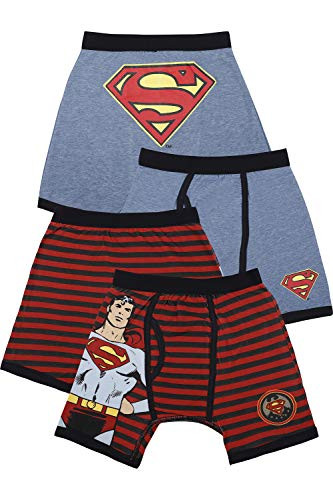 DC Comics Boys Little Batman 2 Pack Vintage Superman Boxer Brief Underwear