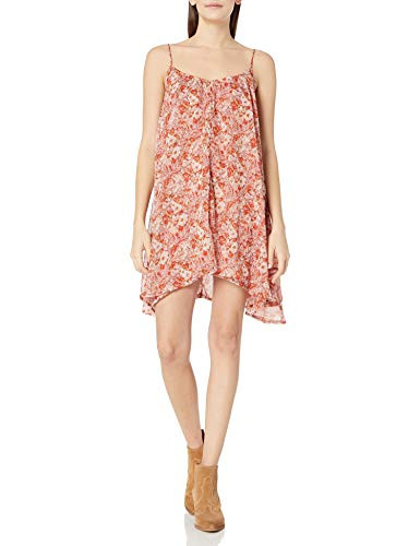 Volcom Juniors Laying Low 2 Floral Print Dress  Mushroom  S
