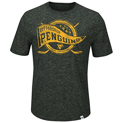 Profile Big and Tall NHL Pittsburgh Penguins Youth Boys NHL Youth S-Scrn PRNT Tee S Charcoal-Heather
