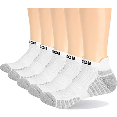 YUEDGE Mens 5Pairs-Pack Ankle Running Socks Breathable Moisture Wicking Cotton Cushion Sports Athletic Low Cut Socks-Size 9-12 White- YUEDGE Mens 5Pairs-Pack Ankle Running Socks Breathable Moisture Wicking Cotton Cushion Sports Athletic Low Cut Socks-Size 9-12 White-