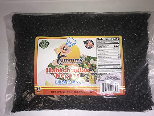 Yummmy Dry Black Beans- Frijoles  56 Oz -3-5 lbs-  Kosher Certified  100 Natural
