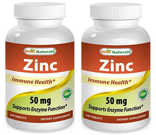 Best Naturals Zinc Supplement as Zinc Gluconate 50mg 240 Tablets Pack of 2 Best Naturals Zinc Supplement as Zinc Gluconate 50mg 240 Tablets Pack of 2