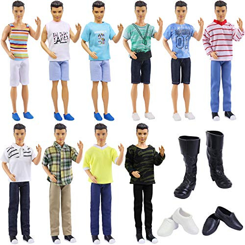 ZITA ELEMENT Fashion 10 Set Kens Clothes Outfits with 5 Shirts 5 Pants and 3 Pairs of Shoes for 11-5 Inch Girl Doll Boyfriend Kens Doll Clothes Cloth ZITA ELEMENT Fashion 10 Set Kens Clothes Outfits with 5 Shirts 5 Pants and 3 Pairs of Shoes for 11-5 Inch Girl Doll Boyfriend Kens Doll Clothes Cloth