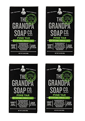 Grandpas Soap  Pine Tar  3-25 OZ -4 pack-