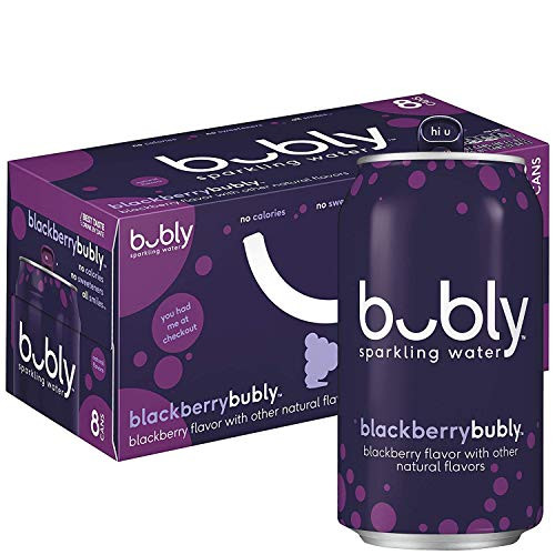 bubly Sparkling Water  Blackberry  12 fl oz Cans -Pack of 8-