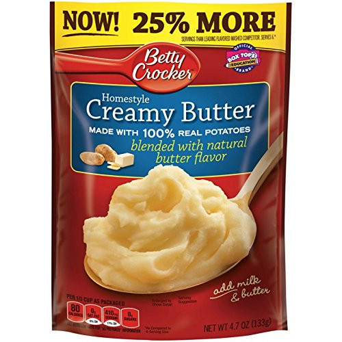 Betty Crocker Homestyle Creamy Butter Mashed Potatoes 4-7 oz Betty Crocker Homestyle Creamy Butter Mashed Potatoes 4-7 oz