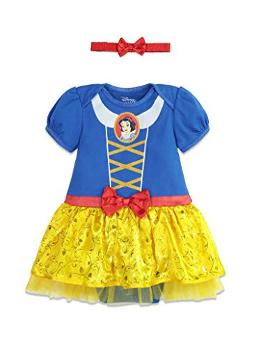 Disney Princess Snow White Baby Girls Costume Bodysuit Dress Headband 18-24 Months