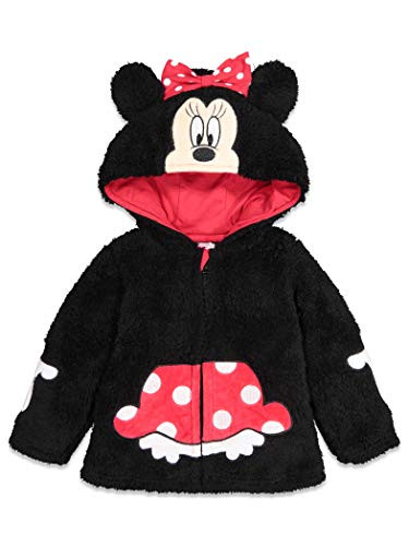 Disney Minnie Mouse Baby Girls Sherpa Fleece Costume Zipper Hoodie 6-9 Months