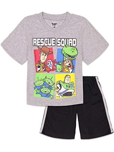 Disney Toy Story Woody Buzz Little Boys T-Shirt and Mesh Shorts Set 7