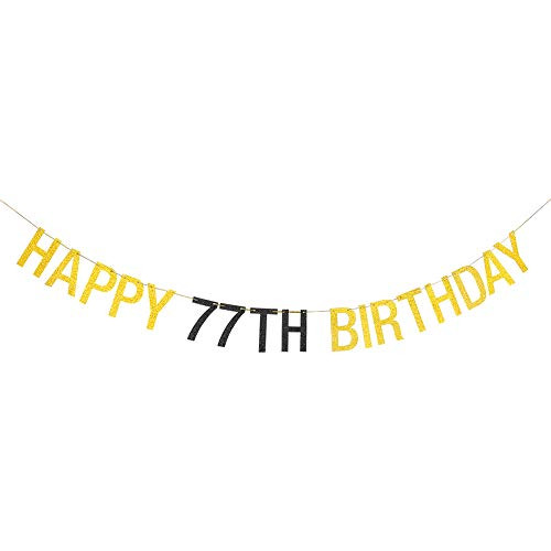 Painson Happy 77th Birthday Banner 77th Birthday Party Decorations Seventy-seven Years Old Birthday Photo Props Cheers to 77 Years Hanging Banner - Painson Happy 77th Birthday Banner 77th Birthday Party Decorations Seventy-seven Years Old Birthday Photo Props Cheers to 77 Years Hanging Banner -