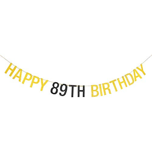 Painson Happy 89th Birthday Banner  89th Birthday Party Decorations  Eighty-nine Years Old Birthday Photo Props  Cheers to 89 Years Hanging Banner - G
