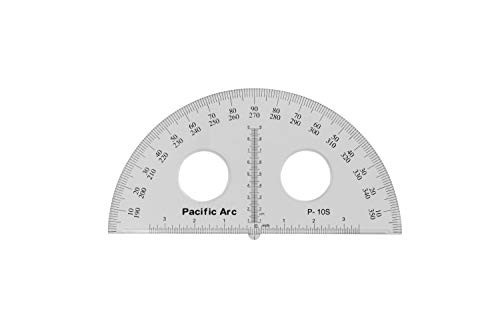 Pacific Arcs 10 Inch Plastic Protractor Clear Ruler