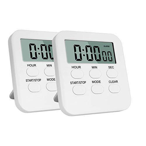Kitchen Timer Digital Cooking Timer 24 Hours Clock and Alarm Clock Magnetic Clock Multi-fuction Timer for Cooking Studing Teaching Officing Use?Battery