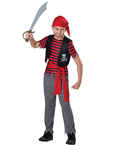 Seasons Boys Rustic Pirate Costume -M-8-10-- Red