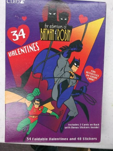 The Adventures of Batman and Robin Valentines Day Cards 1996