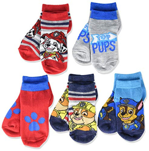 Nickelodeon Boys Paw Patrol 5 Pack Shorty Red Blue Multi Fits Sock Size 5-6-5 Fits Shoe Size 4-7-5 Nickelodeon Boys Paw Patrol 5 Pack Shorty Red Blue Multi Fits Sock Size 5-6-5 Fits Shoe Size 4-7-5