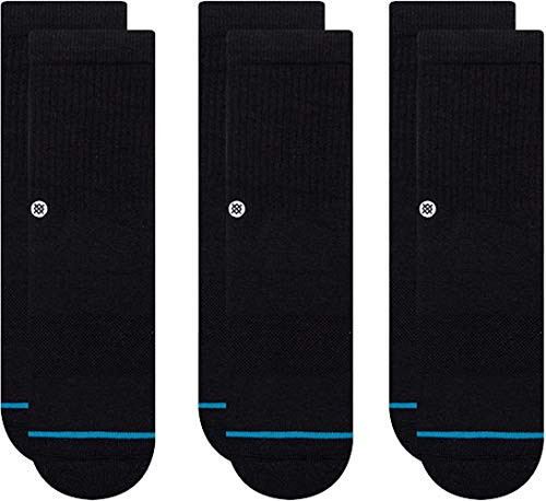 Stance Mens Icon St Kids 3 Pack Sock  Black - L