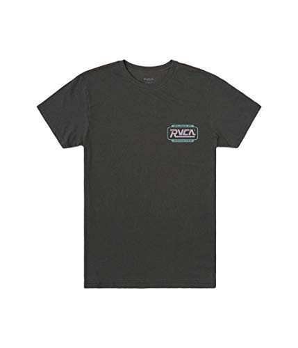RVCA Men Demolition Short Sleeve Tee Black Small