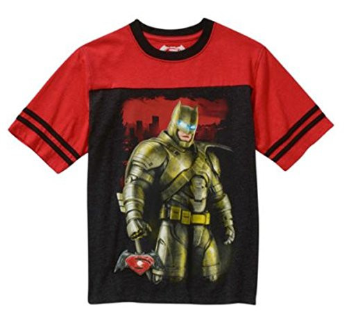 DC Comics Batman vs Superman Dawn of Justice Batman Boys Short Sleeve Graphic Shirt -Large 10-12-