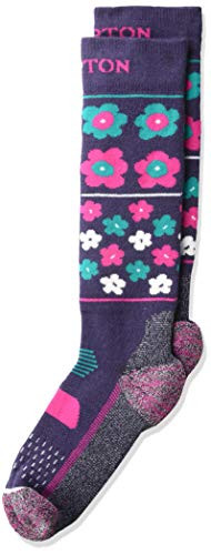 Burton Kids Performance Midweight Sock  Flower Power  Medium-Large