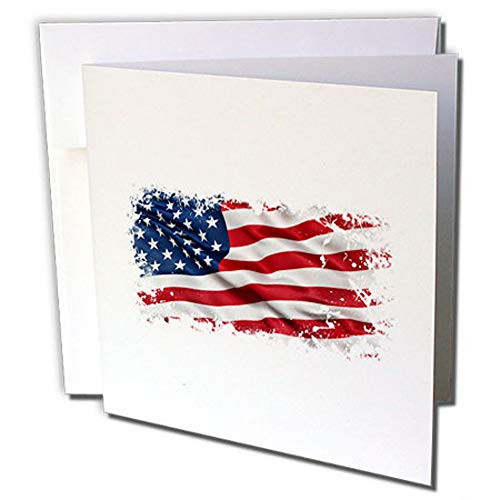3dRose Grunge USA Flag Waving in The Wind Patriotic Stars and Stripes - Greeting Cards 6 x 6 Set of 12 -gc-254074-2- 3dRose Grunge USA Flag Waving in The Wind Patriotic Stars and Stripes - Greeting Cards 6 x 6 Set of 12 -gc-254074-2-