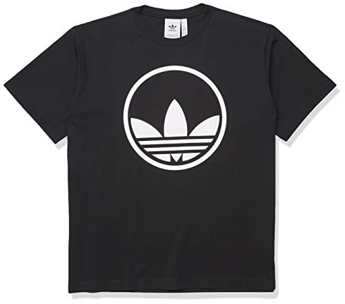 adidas Originals mens Circle Trefoil Shorts Sleeve Tee Black X-Large