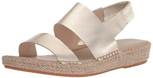 Cole Haan womens Cloudfeel Espadrille Sandal  Soft Gold Metallic Leather-Natural Jute  9 US