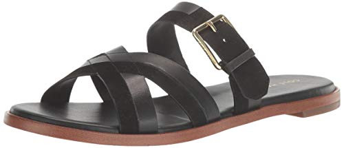 Cole Haan Womens Fairen Grand Slide Sandal BLACK LEATHER-SUEDE 11