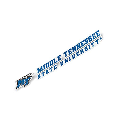 Middle Tennessee State University MTSU Blue Raiders NCAA Name Logo Vinyl Decal Laptop Water Bottle Car Scrapbook -8 Inch Sticker-