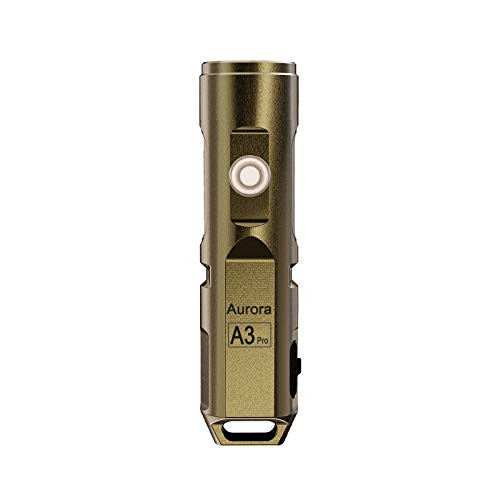 RovyVon A3 Pro 6500K LED Keychain Flashlight  700 Lumen Cree Super Bright with EDC Pocket-size 5 Mode Waterproof USB Rechargebale Battery Best for Cam