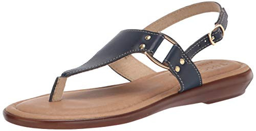 Easy Street Womens Flat Sandal  Navy  11 Wide