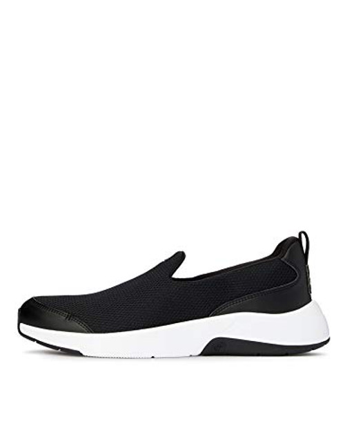 CARE OF by PUMA Mens Slip On Runner Low-Top Sneakers  Black Black White  US 9