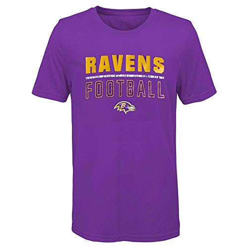 Baltimore Ravens NFL Boys Youth 8-20 Purple Launch Dri-Tek Performance Short Sleeve Team T-Shirt -Youth X-Small 6-7- Baltimore Ravens NFL Boys Youth 8-20 Purple Launch Dri-Tek Performance Short Sleeve Team T-Shirt -Youth X-Small 6-7-
