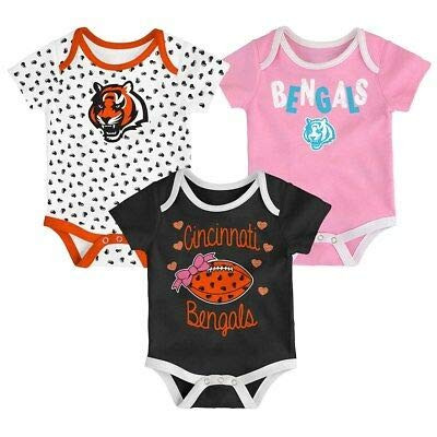 Outerstuff Cincinnati Bengals 3 Pack Bodysuits 0-3 Month