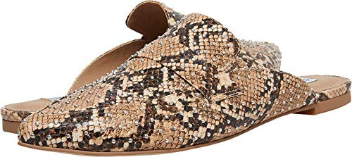 Steve Madden Flavor-S Flat Mule Tan Snake 9 M