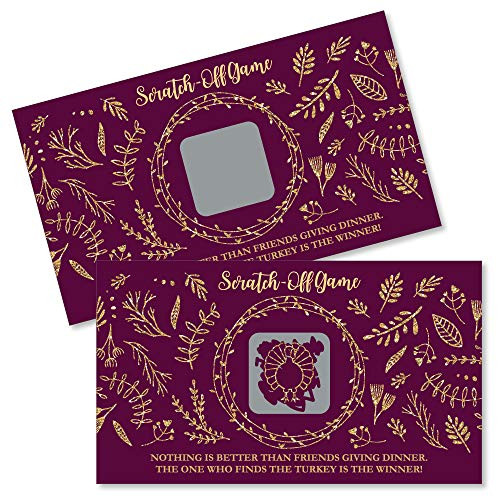 Big Dot of Happiness Elegant Thankful for Friends - Friendsgiving Thanksgiving Party Game Scratch Off Cards - 22 Count Big Dot of Happiness Elegant Thankful for Friends - Friendsgiving Thanksgiving Party Game Scratch Off Cards - 22 Count