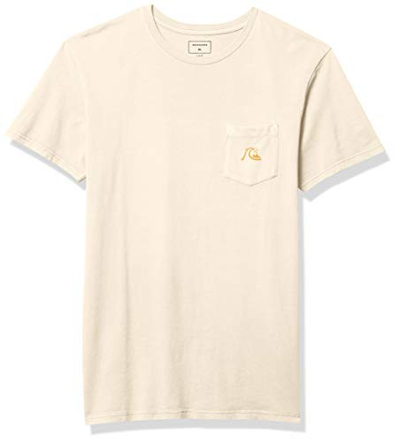 Quiksilver Mens Basic Bubble Pocket TEE  Parchment  M