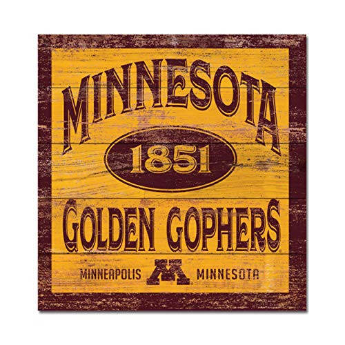 NCAA Legacy Minnesota Golden Gophers Wood Plank Square 17x17  One Size  Wood