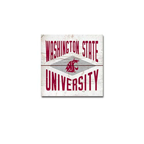 NCAA Legacy Washington State Cougars Wood Plank Magnet 3x3  One Size  Wood