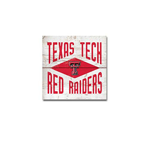 NCAA Legacy Texas Tech Red Raiders Wood Plank Magnet 3x3  One Size  Wood